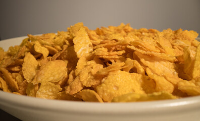 Corn flakes - detailed macro shot - Probe Lens