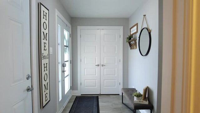 cute trendy home entrance gimbal real estate