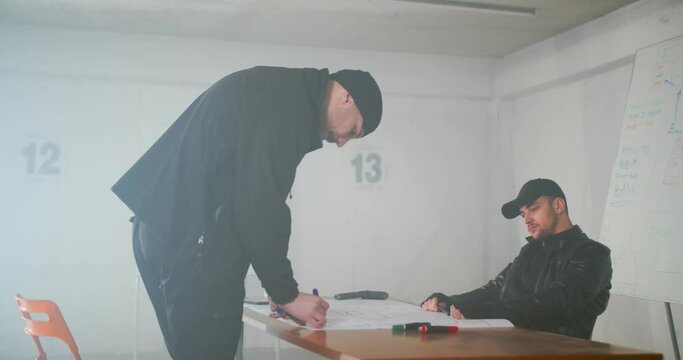Thieves preparing a heist