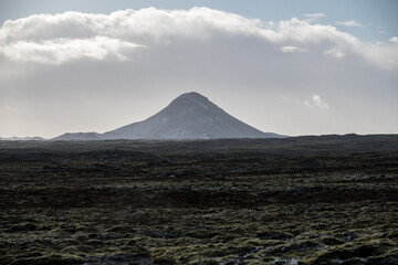 Keilir a volcanic mountain in Iceland where recent earthquakes originated close by and possible volcanic eruption might be on the way as of 1st of march 2021.