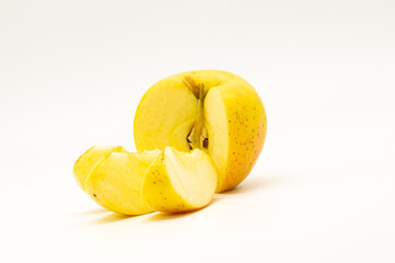 Apple. Yellow ripe juicy apple