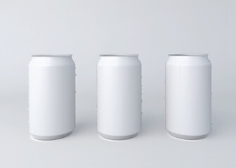 3d Aluminum Can on white background