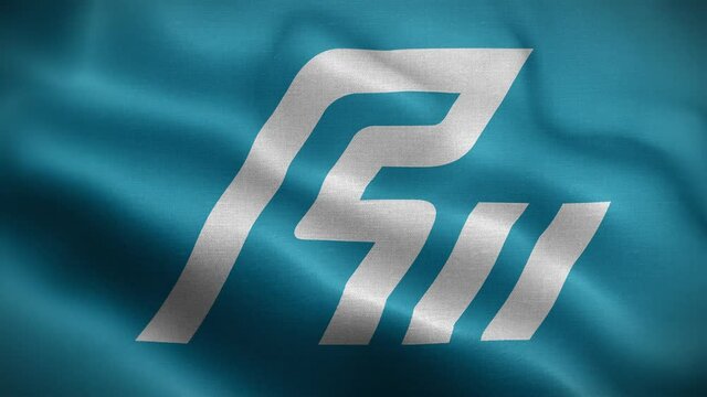 Ishikawa Prefecture Japan Flag Loop Background 4K