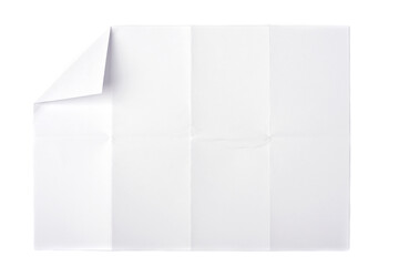 Paper with curled edge on white background