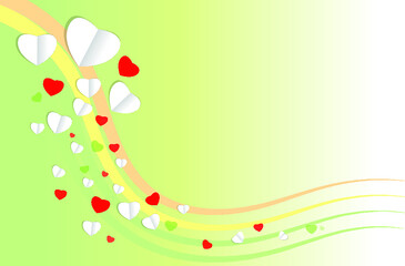 vector paper heart shape design background