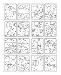 Creation Colouring Page Vectors Pack

