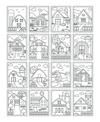
Pack of Farmhouse Coloring Pages 

