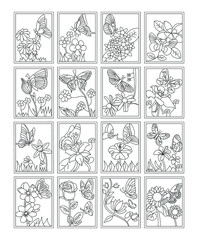 
Pack of Flower Butterflies Coloring Pages

