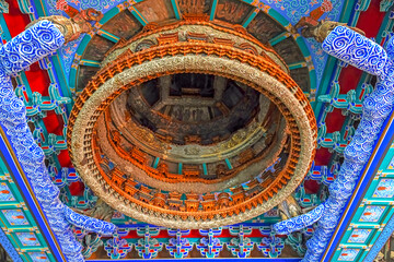 ceiling decoration of chinese ancient building