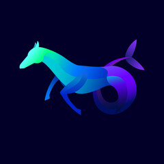 Hippocampus colorful vector. Ho