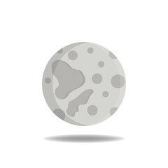 Mercury Planet Vector Illustration Isolated on White Background