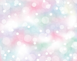 rainbow pastel snow bokeh background