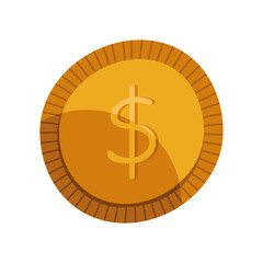 coin money dollar golden icon