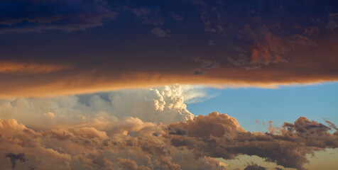 colored clouds in a sunset