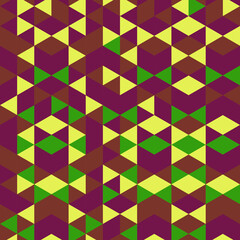 Vector background of triangles in colorful corner pattern. It can be used in cover design, book design, website background. Vector illustration.