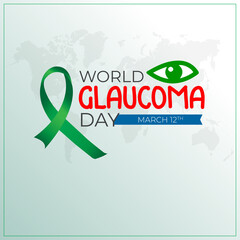 World Glaucoma Day. world map abstract background