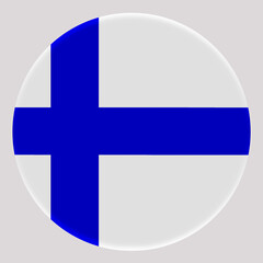 Obraz premium 3D Flag of Finland on circle