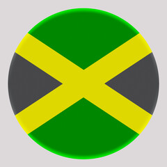 3D Flag of Jamaica on circle