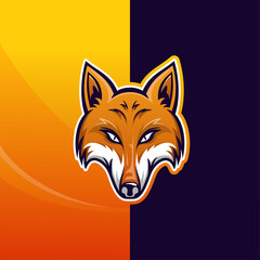 modern and luxury fox vector logo template