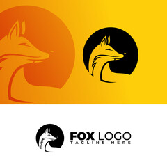 Obraz premium modern and luxury fox vector logo template