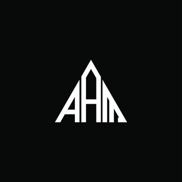 A A M letter logo vector design on black color background. aam icon