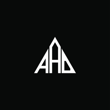 A A O letter logo vector design on black color background. aao icon