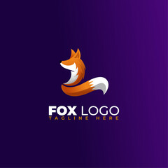 modern and luxury fox vector logo template