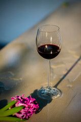 Glass of red wine