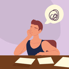 bored man procrastination