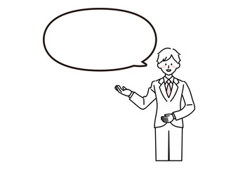 ビジネスマンとふきだし