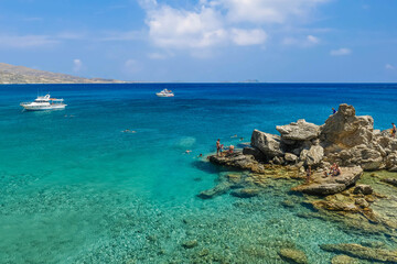 Fototapeta premium Preveli Palm Beach Rethymno Crete Greece