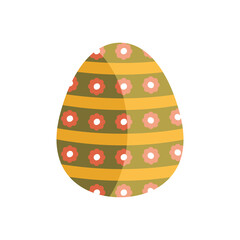 egg painted with flowers pattern easter season