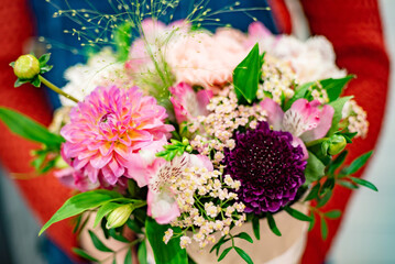 nice bouquet in the hands