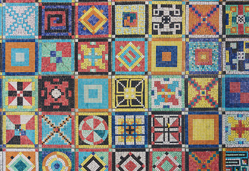 Art Design. The mosaic pattern on floor surface