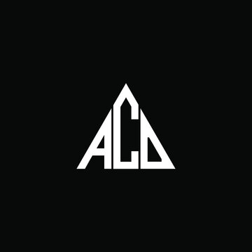 A C D letter logo vector design on black color background. acd icon