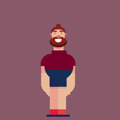 Vector Grapich of cute character.The character of a man.