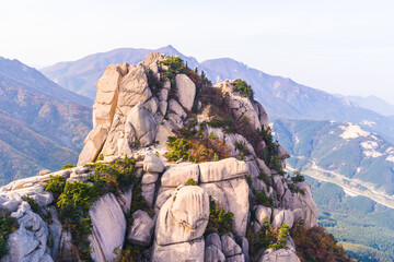 울산바위 암벽
