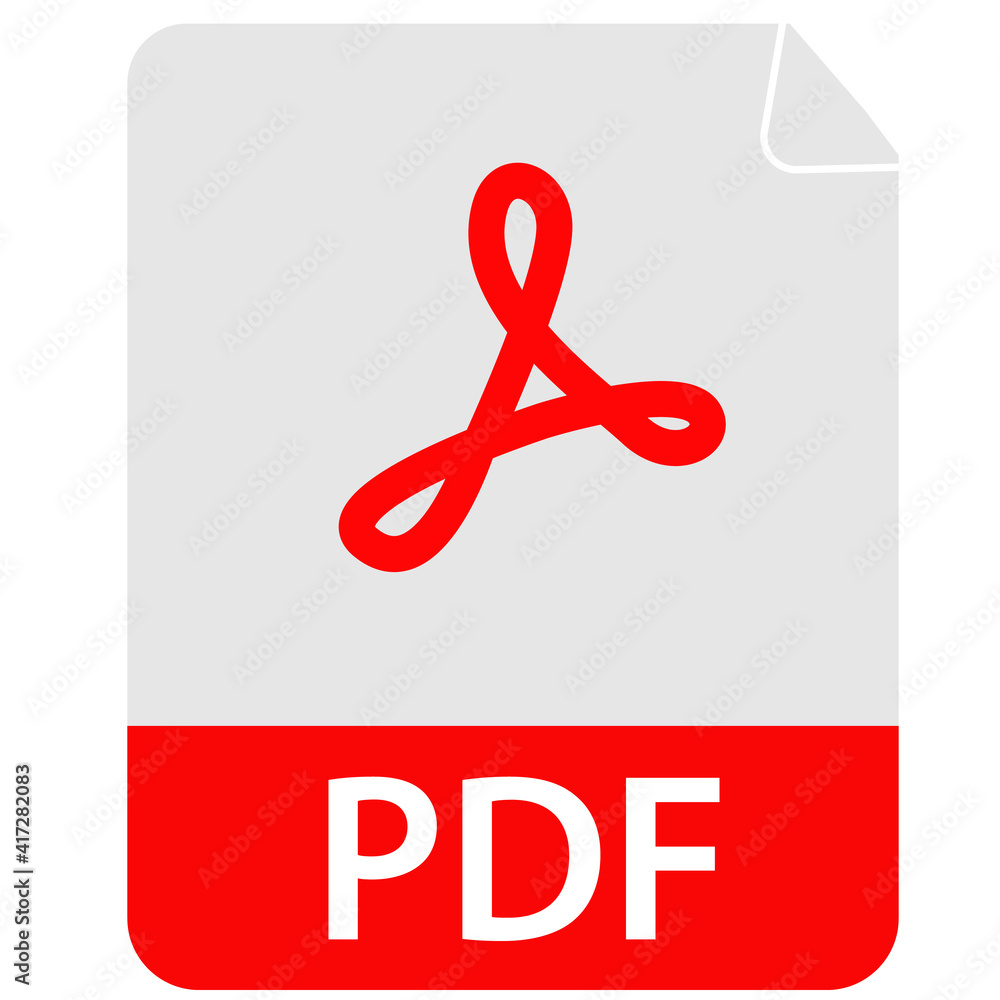 Fototapete pdf icon on white background. file pdf icon sign. pdf format symbol. flat style.