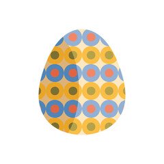 egg painted with circles pattern easter season