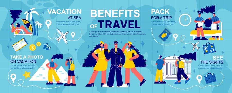 Vacation Travel Benefits Infographics