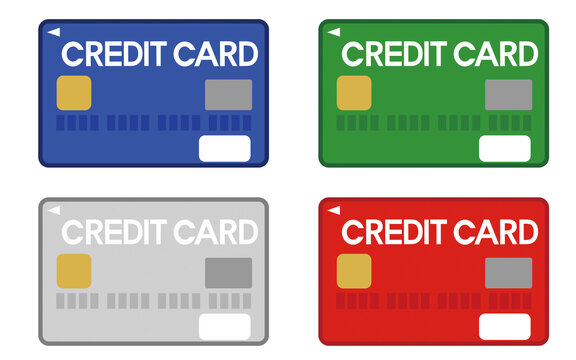 クレジットカード　素材　複数　イラスト
