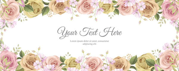Beautiful floral banner template
