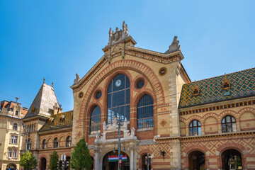 Fototapeta na wymiar Budapest, Hungary, city skyline at Budapest Great Market Hall (Central Market Hall)