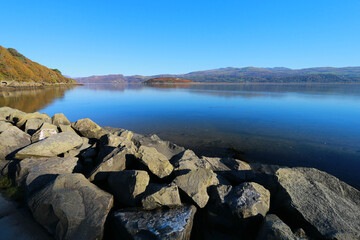 Fototapeta na wymiar Beautiful View of a Lake in North Wales