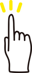 手描き指素材セット-指さしマーク