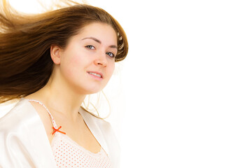 Fototapeta premium Brunette girl without makeup
