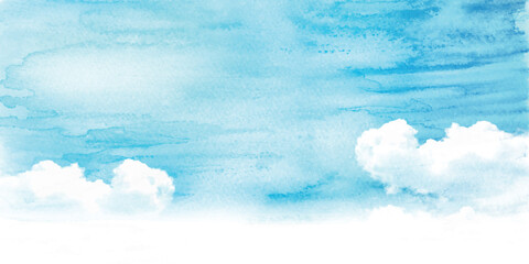 空　雲　水彩　風景 © J BOY