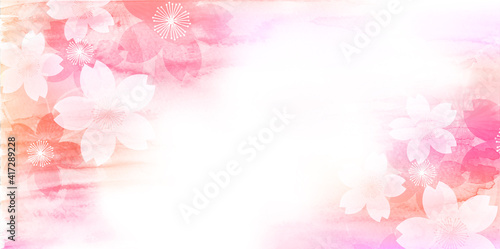 桜 水彩 春 背景 Wall Mural Wallpaper Murals J Boy 桜 水彩 春 背景 Wall Mural Wallpaper Murals J Boy