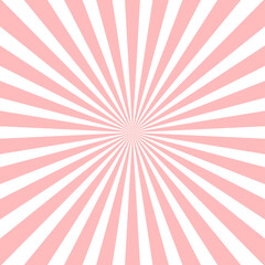 Abstract sunburst design. Pink and white model banner. Vector illustration.