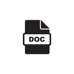doc file icon symbol sign vector